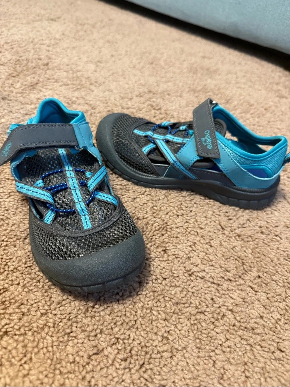 OshKosh B'gosh Black and Teal Kids Closed-Toe Water Shoes